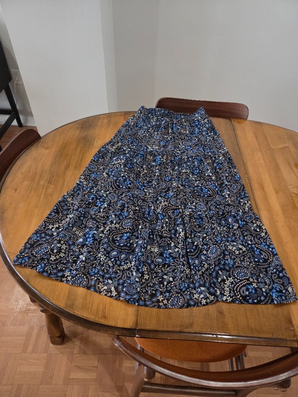 HAVER London Floral Tiered Maxi Skirt